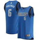 Camiseta Kristaps Porzingis 6 Dallas Mavericks Icon Edition Azul Hombre